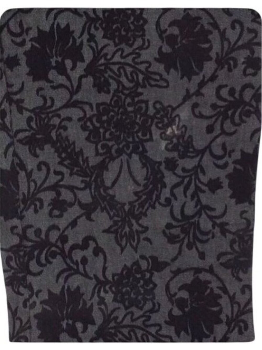 Y2K Black Floral Velvet Mid Rise Flare Jeans | Mob Wife Dark Academia Whimsigoth - Picture 4 of 10